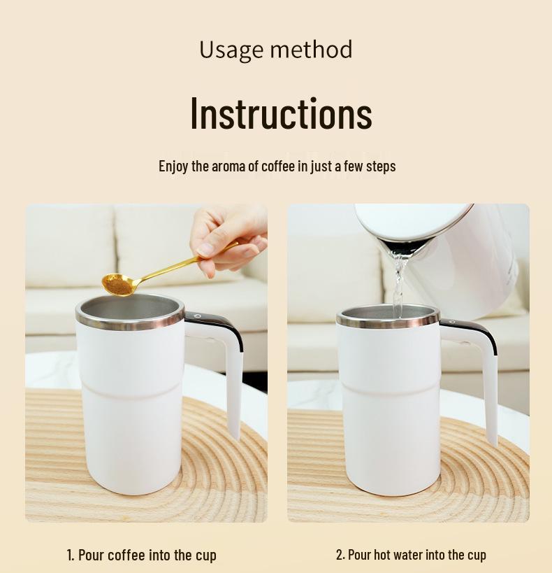 Smart Electric Magnetic Stirring Cup: Portable Coffee, Protein, and Milk Mixer