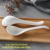 Extra Large Ceramic Long-Handle Soup Spoons (2-Pack)