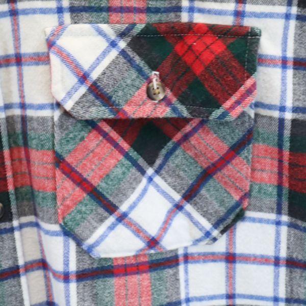WOOLRICH 80s Vintage Made in USA check Long sleeve Flannel shirt Men's Used