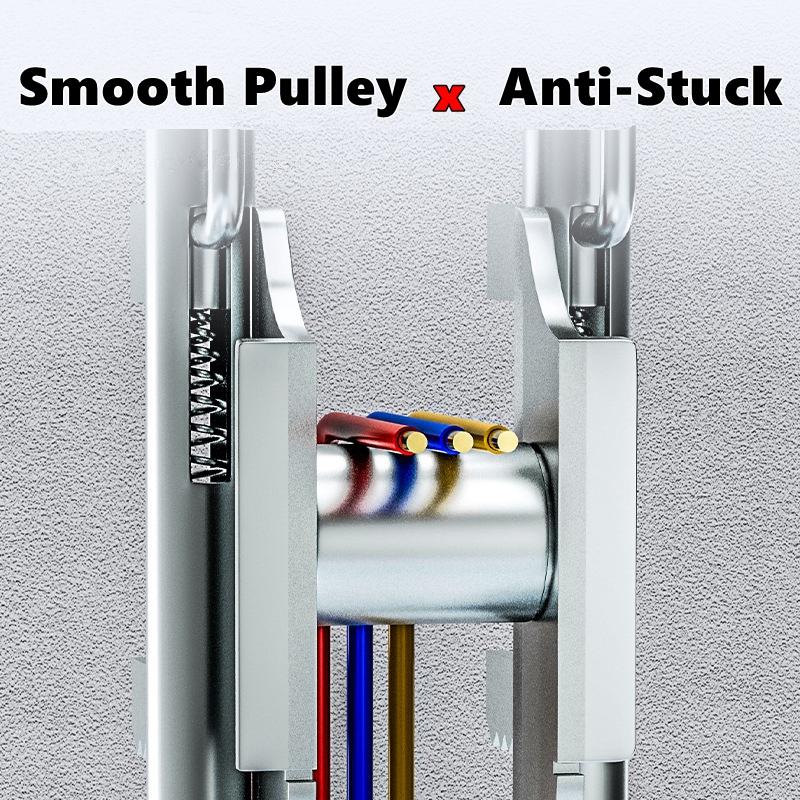 Wire Threading Aid, Threading Aids Cable Threading Aid with Anti Slip Sawtooth,Universal Flexible Pulley Wire Threading Aid Tool