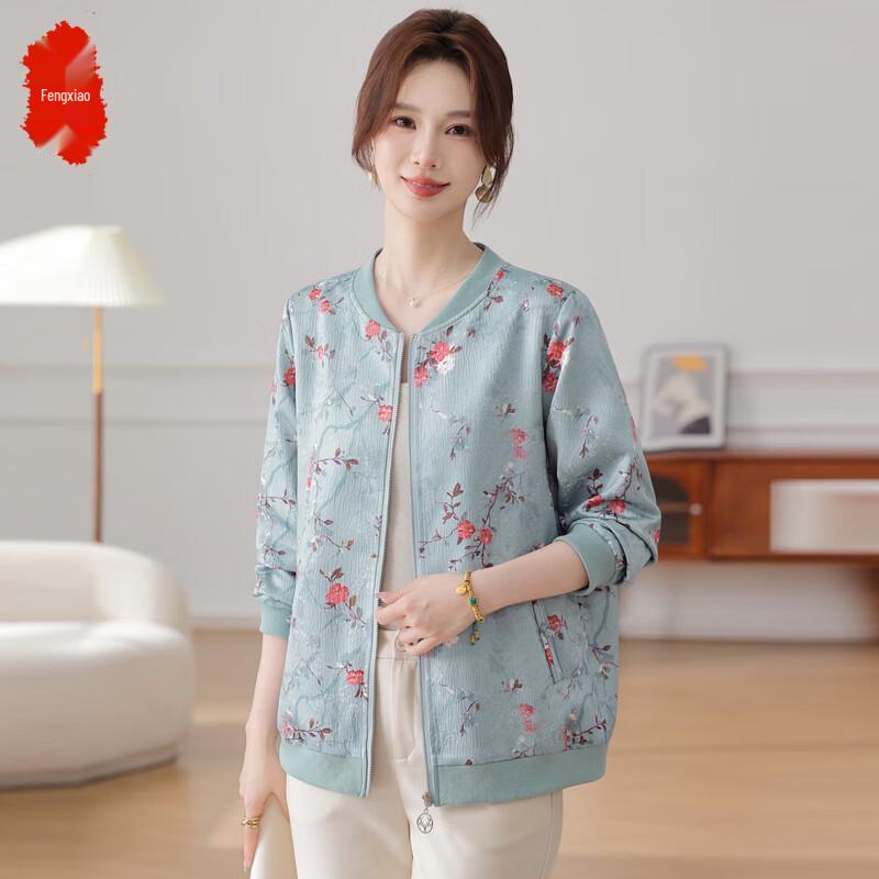 Женская цветочная бейсбольная куртка 2XL