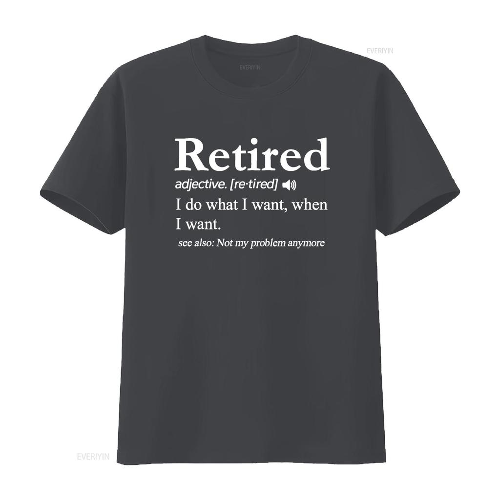 Retired Definition T Shirt Funny Retirement Gag vintage Washed Casual fashion Top For Everyday Wear streetwear Stylish Unisex