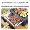 Camping Courtyard Bbq Grill Outdoor Portable Charcoal Barbecue Rack Square Camping Fire Basin Foldable Picnic Barbecue Tool
