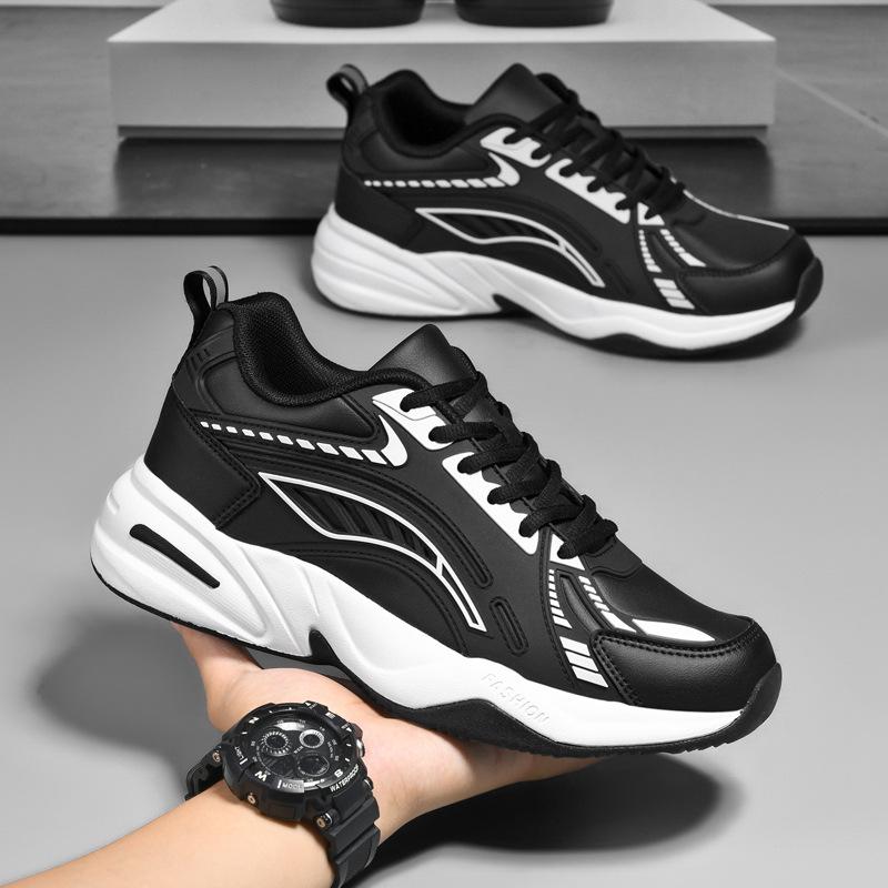 

Осенне-зимняя мужская обувь кожаные водонепроницаемые кроссовки черные бархатные хлопковые туфли для папы среднего возраста большой размер повседневная обувь 48