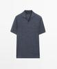 Masimodutti Knit V-Neck Polo Shirt