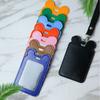 Cartoon ID Card Holder PU Leather Work Card Case Cute Badge Holder  Work