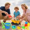 Sandbox dump truck sandbox foldable bucket water sand outdoor outing play sea river beach snow bath random color set, 15-piece set, play, set, play,
