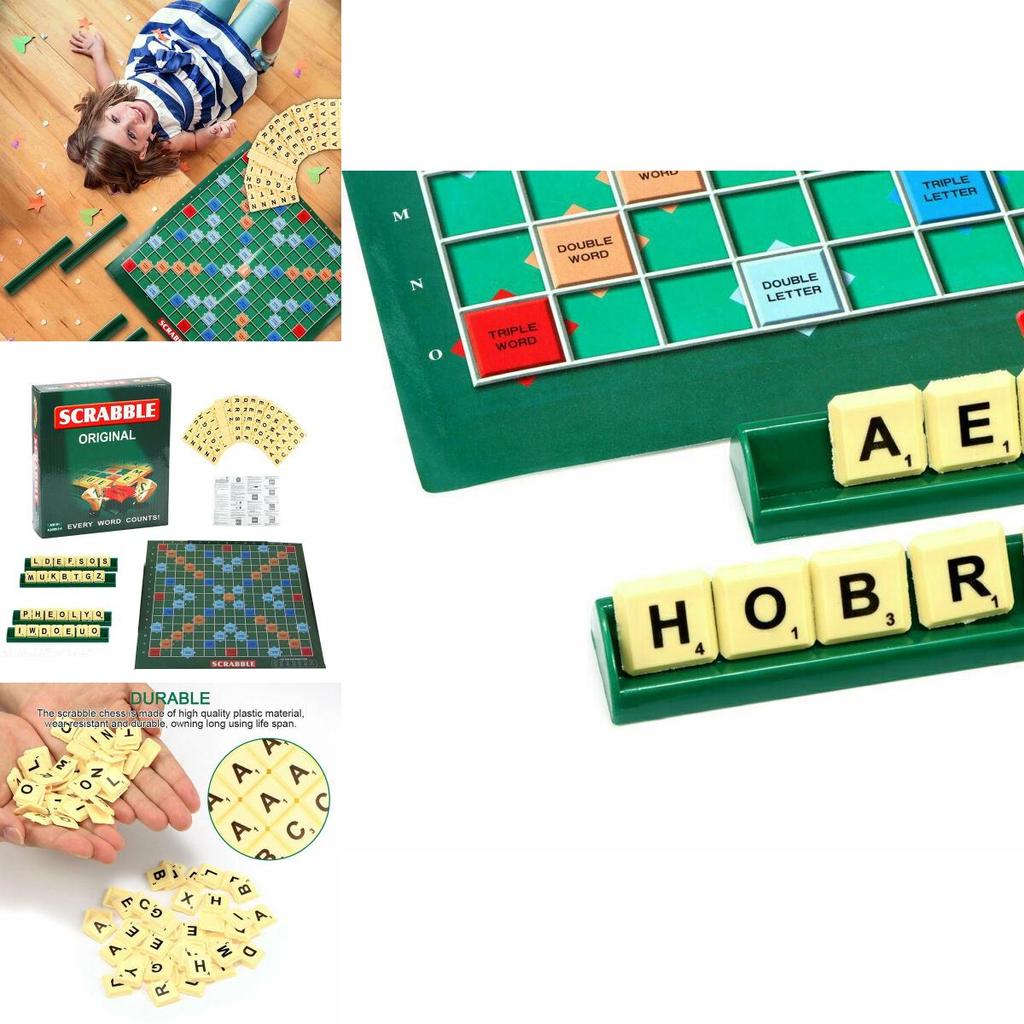 Classic Scrabble Board Game Educational Toy For Kids And Adults