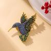 Stylish Blue Diamond Magpie Women's Brooch