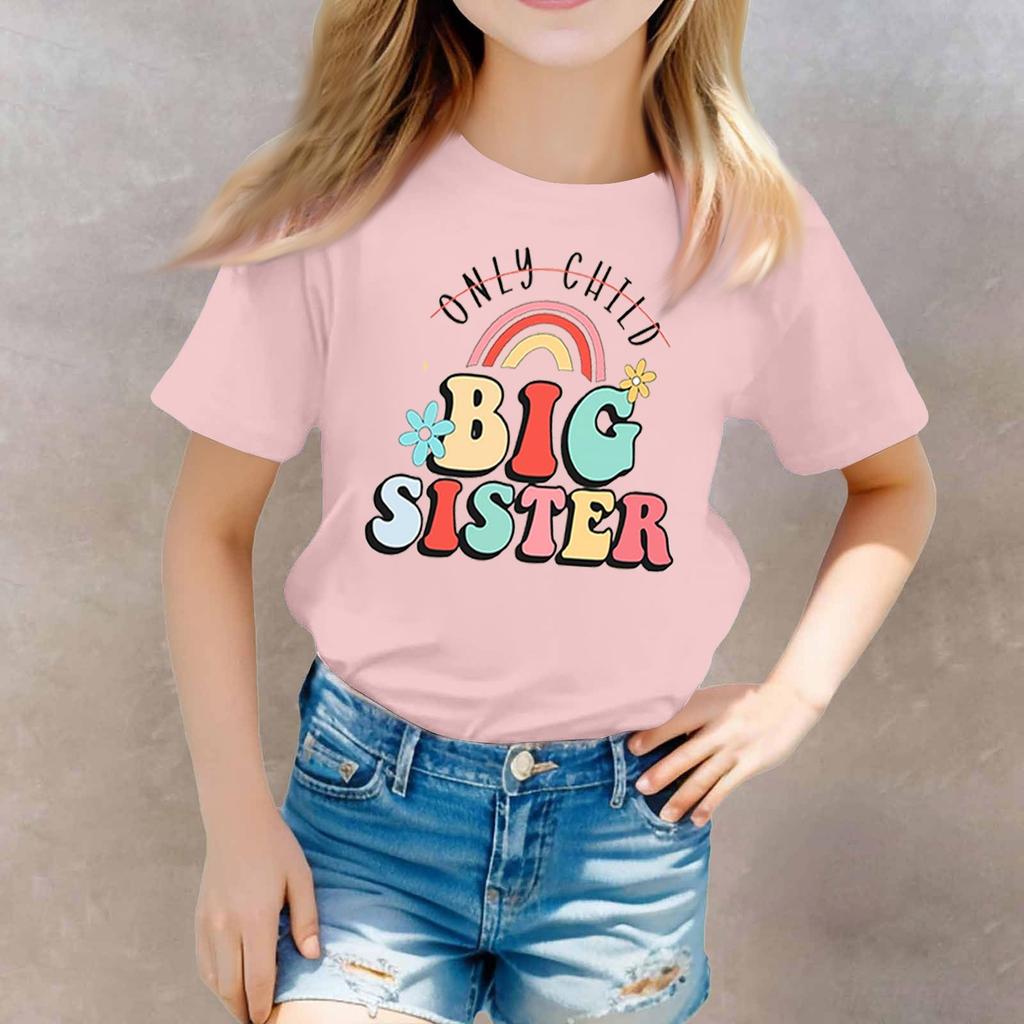 Toddler Girl Boy T-Shirts Kids Top Boys And Girls Printed Short Sleeved T-shirt