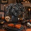 Halloween Themed Decor Eyeball Flower Stem, Artificial Rose Floral Pick with Eyeball, Party Decorations Gothic Black Branches for Vase, Home