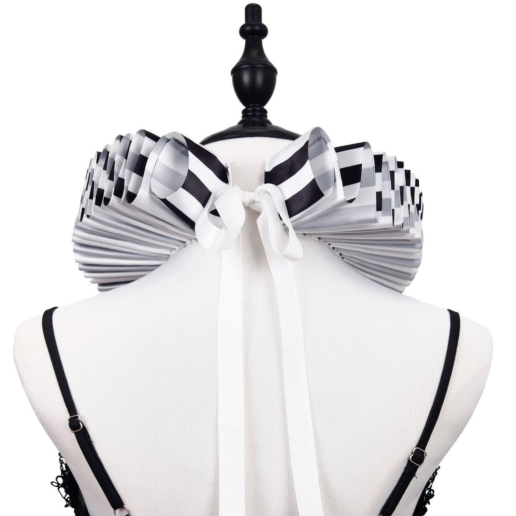 Theater Grade Elizabethan Collar Set For Clown Costumes Machine Washable Polyester Roleplay Accessories