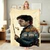 Adventure Beyond Story Printed Flannel Blanket Thick Soft Fleece Blanket For Living Room Sofa Balcony Home Decor Holiday Gift