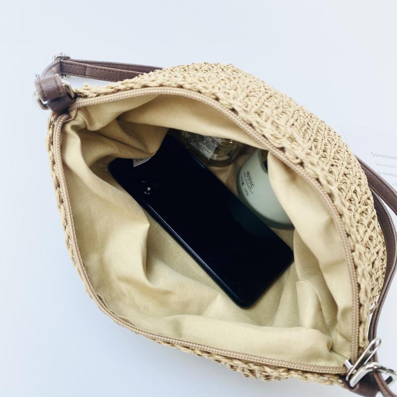Woven Summer Fashion Straw Bag Beach Holiday Crossbody Bag Shopping Large Capacity Shoulder Handbag Messenger Ladies Women