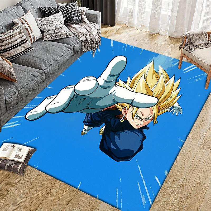 Gogeta and the Father-Son Duo Son Goku  Pattern Square Carpet,Area Rug,Carpet Rug for Living Room Bedroom Sofa Playroom Decor,Non-slip Floor Mat 60cmx90cm