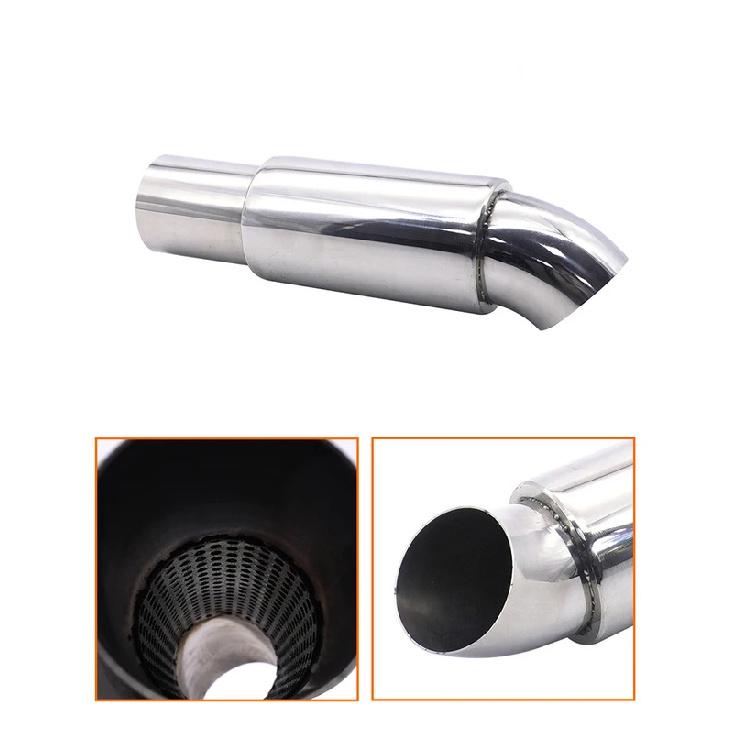 2inch Car Exhaust Muffler Pipes Universal 51MM Tailpipe Exhaust System Racing Sport Mufflers Turbo Sound Boost Stainless Steel