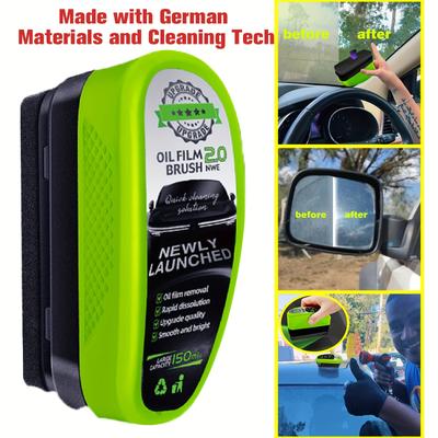 Automotive Oil Film Cleaning Brush Pro 150ML,Reusable Oil Film Cleaning Brush, Added Antifreeze To Protect Our Car More, Glass Coating for Windshield