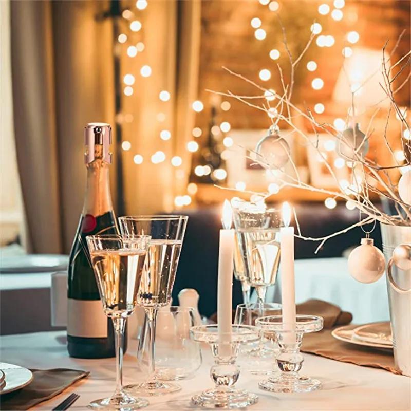 Zátka na šampaňské z nerezové oceli, těsnění lahví šampaňského, těsnění zátky na lahve šumivého vína, nepropustná bublina