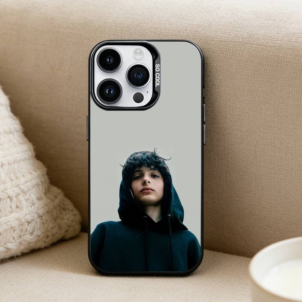 F-Finn Wolfhard Actor Phone Case For iPhone17, 16,15,14,13,12 Pro Max Black Candy Matte Shockproof Cover