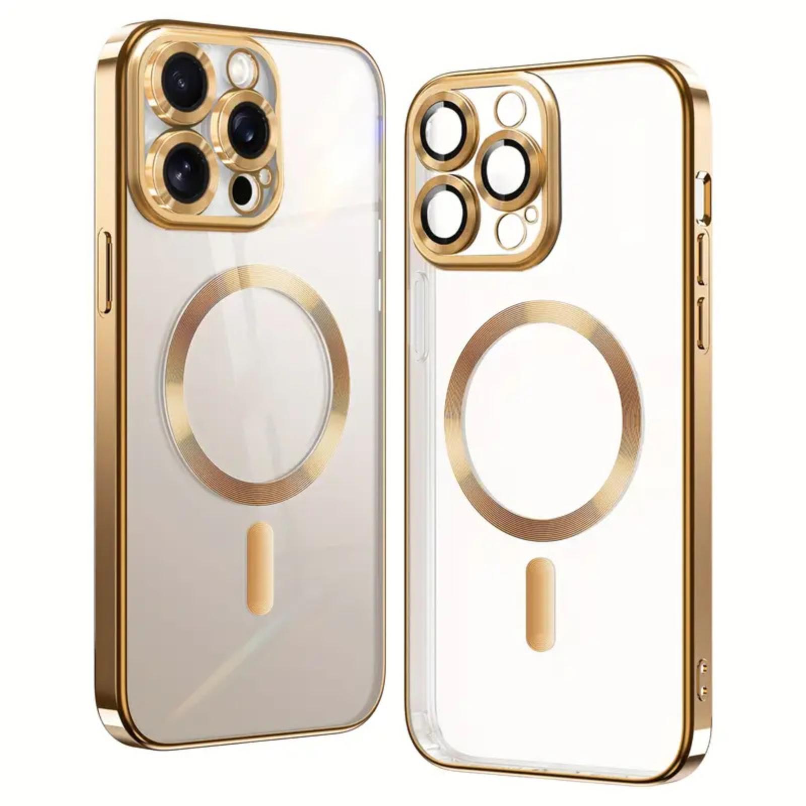 

Mobile Phone Case With Lens Film Electroplating Magnetic Absorption Anti-fall Soft One Size