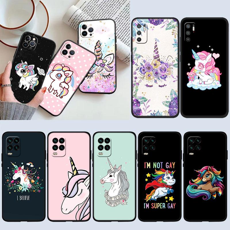 IK21 Cartoon Unicorn Phone Case for OPPO A40 A60 A80 A15 A16 A16K A12 A17 A17K A54 A54S A53 A53S A55 A56 A57 A98 F23