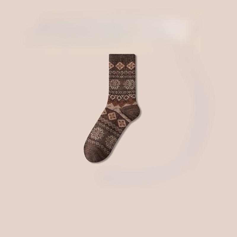 Ethnic-style Socks for Women in Autumn and Winter, Retro Ethnic-style Thigh-high Socks, Thickened Warm Thigh-high Socks, Trendy Socks, Pile Socks