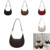 Simple Solid Color Dumpling Shaped Women Casual Shoulder Bag For Daily