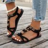 Fashion Fashion Women's Sandals Summer Bohemian Vacation Style Sandal Outdoor Casual Beach Shoes for Women Non Slip Flat Sandalias Mujer