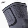 Genouillère en tricot respirante antidérapante pour la course à pied, le basketball, le cyclisme, le fitness - Support chaud en nylon unisexe