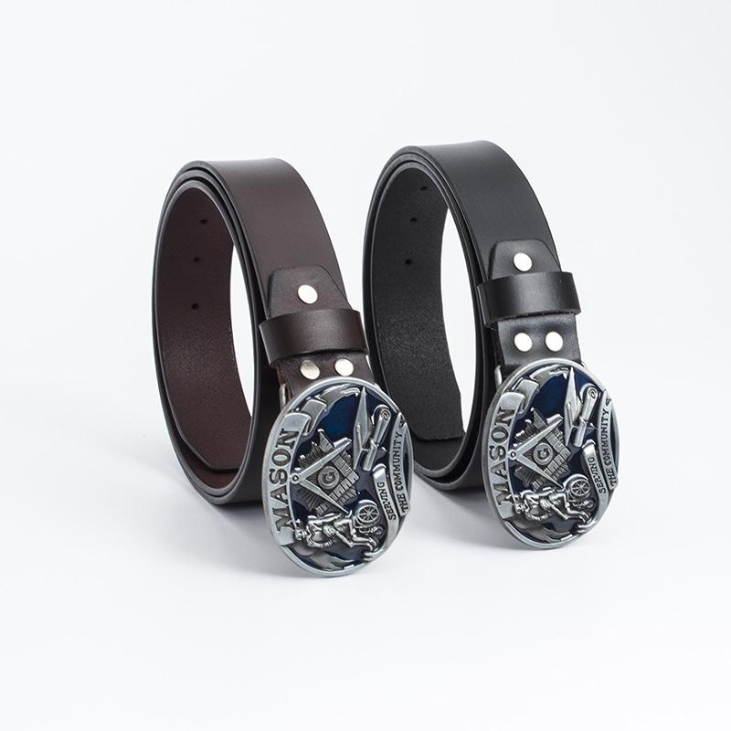 Men's Personalized Belt Fashion Trend Belt Pure Cowhide Belt