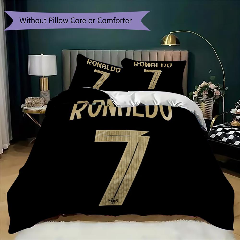 Set Copripiumino con Modello C Ronaldo Copripiumino Federa Decorazione per la Casa Regalo di Compleanno (1 * copripiumino + 2 * federe senza imbottitura)
