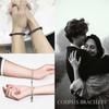 Set of 2 Magnetic Couple Bracelets with Heart Charm, Matching Couple Bracelets, Gifts for Boyfriends, Girlfriends