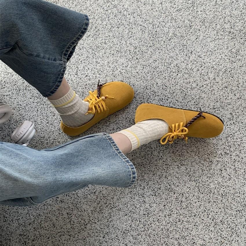 All-inclusive 2025 Boken spring new thin versatile loafer shoes fairy wind autumn and winter leather