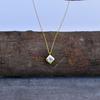 Genuine Rainbow Moonstone necklace, Moonstone Faceted round necklace, Moonstone 14K Gold necklace, Crystal necklace, Bridesmaid jewelry