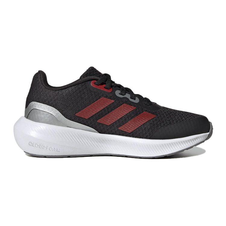 adidas Runfalcon 3.0 Fabric Slip Resistant Slip Resistant Low Top Kids' Running Shoes Black Red Kids' IE7252