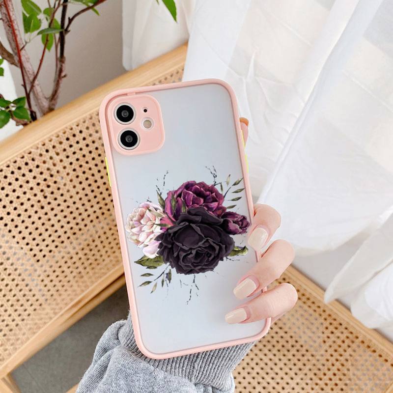 Fashion Flower Phone Case for iPhone 11 12 13 Mini Pro XS MAX 8 7 6 6S Plus X 5S SE 2020 XR Case