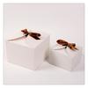 Custom Double-Door Square-Bottom Cake and Pastry Gift Box with Ribbon Bow
