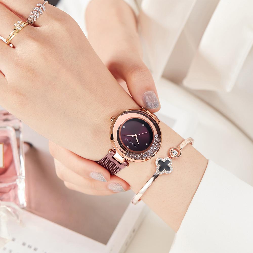 Women's Watch Diamond-encrusted Fashion Women's Watch Hot Style Steel Mesh Strap Women's Watch