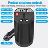 200W Car Inverter 12V DC To 110V/220V AC With USB Type-C Port Voltage Transformer Car Power Converter for Phone Laptop Tablet
