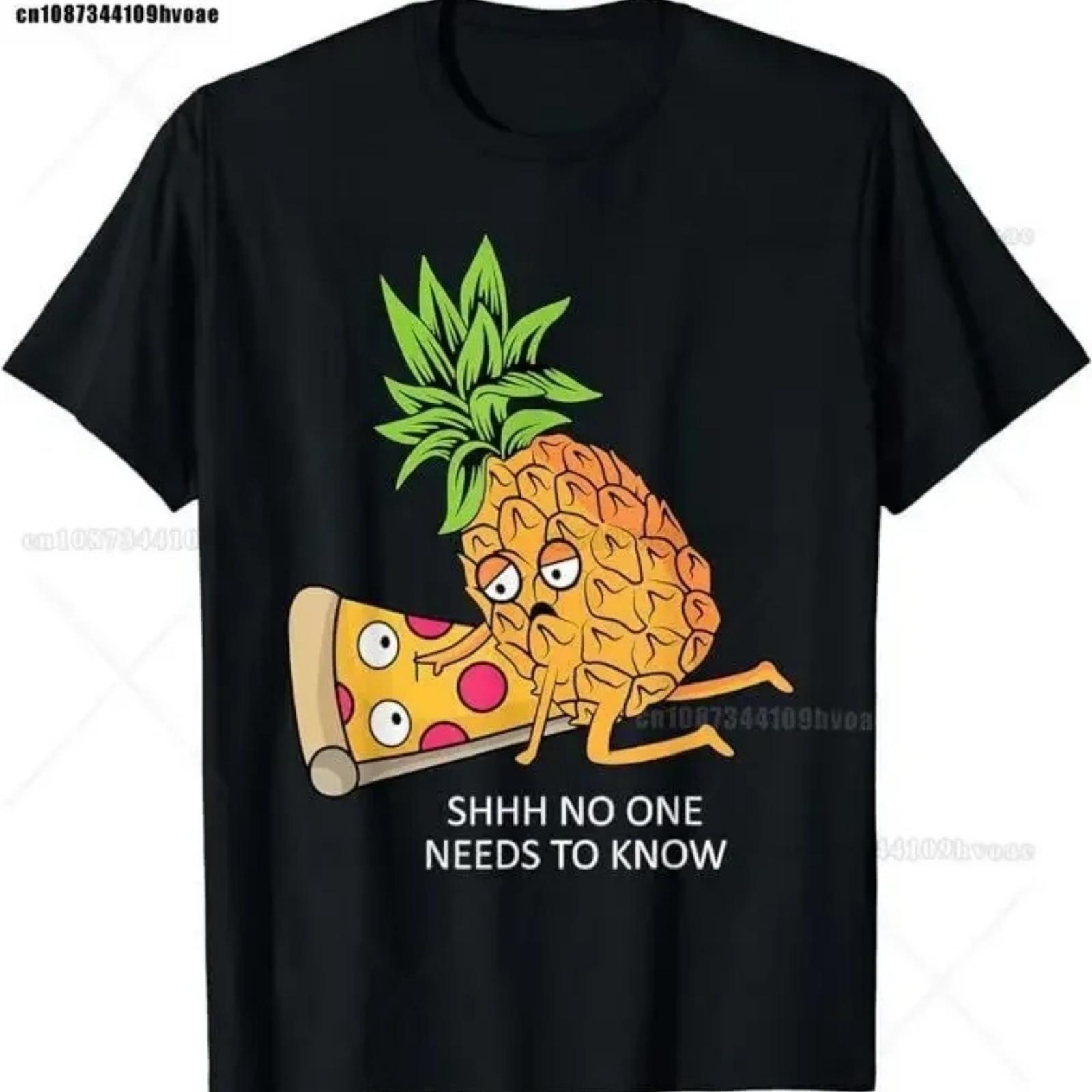 Pineapple Belongs on Pizza Lover Funny Food Pun T-Shirt t shirt women shirts men women clothing XXXXXL разноцветный