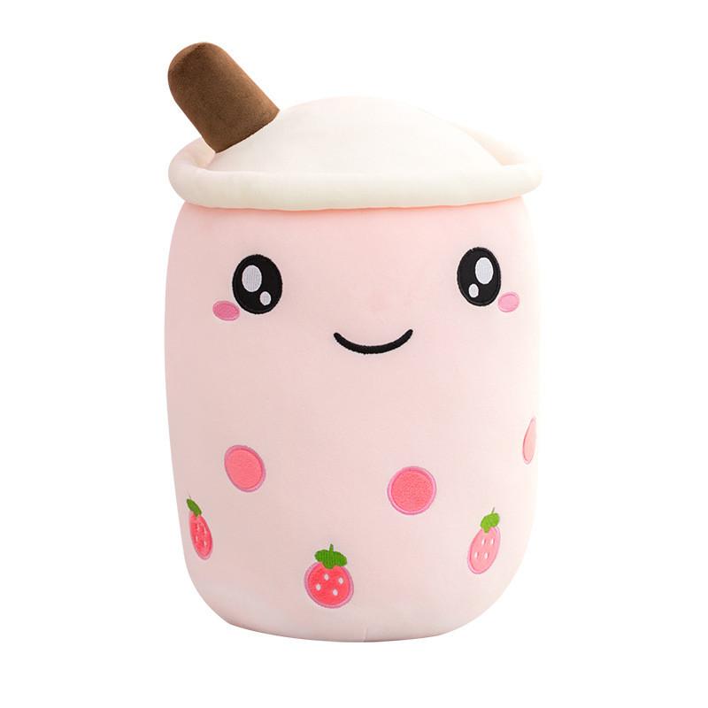 50cm Adorable Strawberry Milk Tea Plush Toy Creative Soft Doll Pillow Cushion Kids For