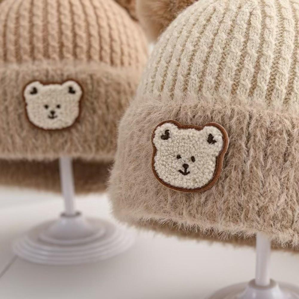 Windproof Knitted Baby Hat Thickened Beanie Hat New Winter Wool Hat Baby Kid