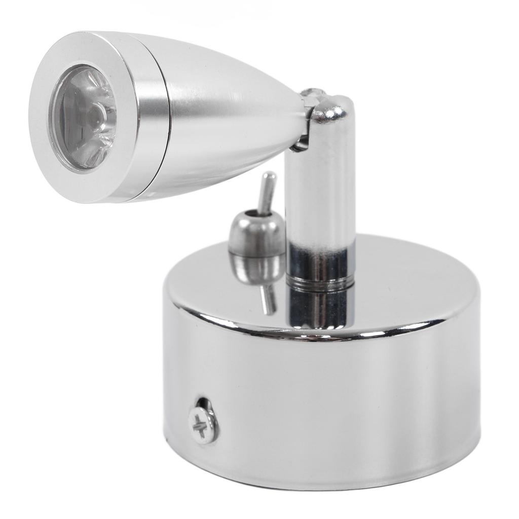 12V 3W LED Small Spotlight Warm White Swivel Reading Lamp Interior Lighting for RV Yacht Camper Trai
