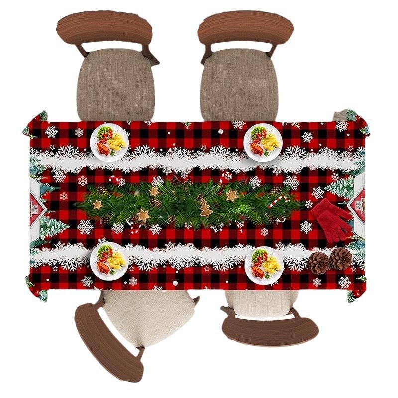 Neujahrstischdecke Rot Weihnachten Tisch Tischdecke Leichter Luxus High-End Rechteckige Kaffeetischdecke Neujahrs Dekorative Tischdecke