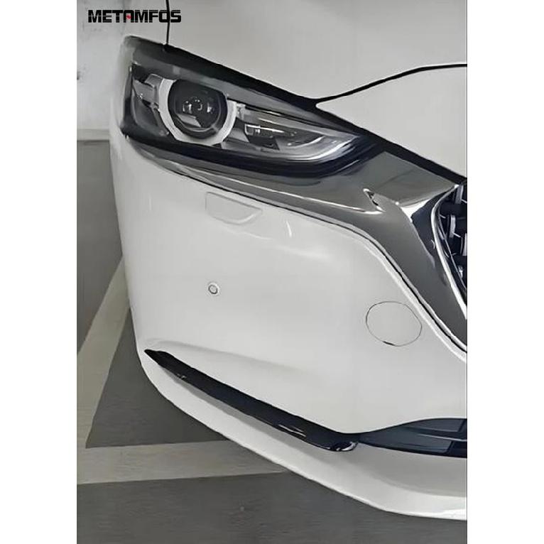 For Mazda 6 M6 Atenza - 2024 Carbon Fiber Front Fog Light Lamp Eyelid Eyebrow Foglight Molding Trim Car Accessories