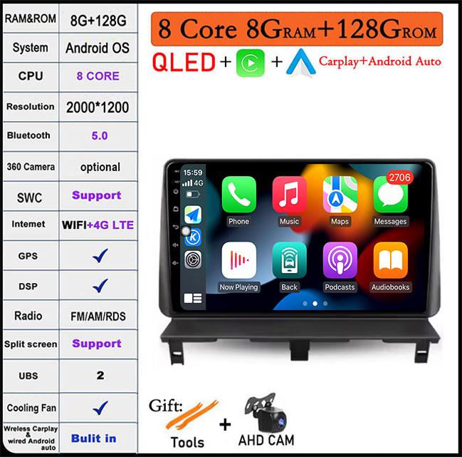 Car Radio For Peugeot Partner 1 2002-2008 PartnerOrigin 1 2008-2011 GPs Stereo Android AutoMultimedia Player Wifi BT