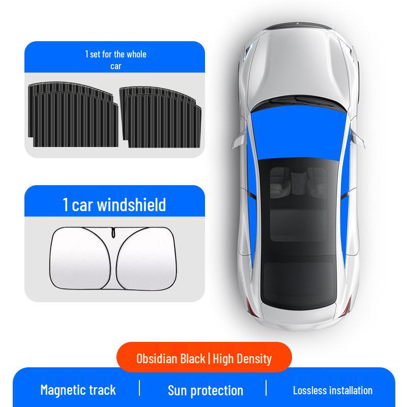 Magnetic Car Sunshade Privacy Curtain No-Install for Rear Seat Windows