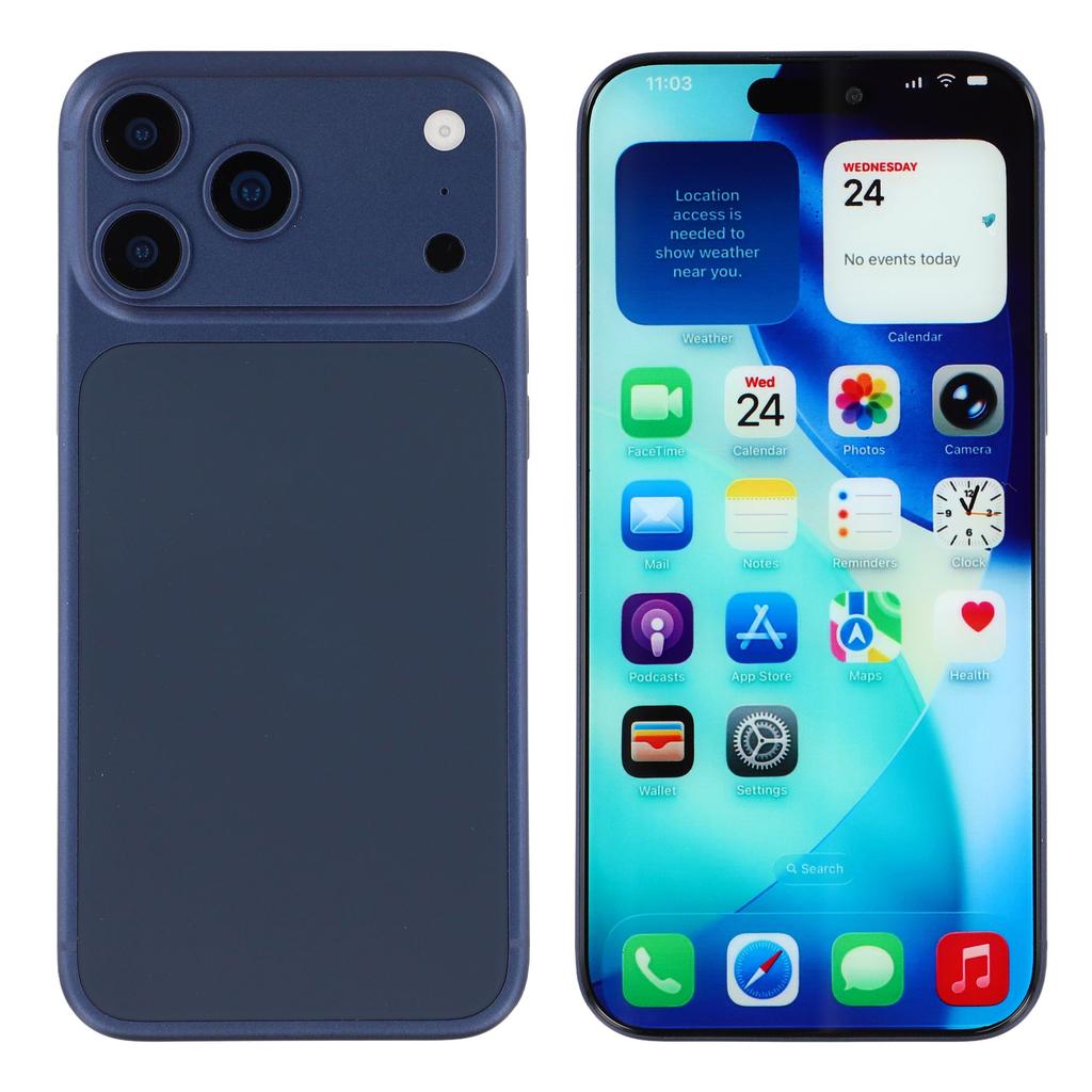 Dla iPhone 17 Pro Max Kolorowy Ekran Telefon Dummy Licznik Zdjęć Wyświetlacz Zabawki (Bez logo)