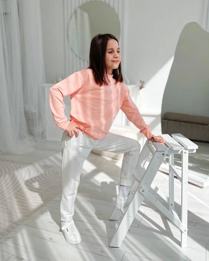 Girls’ Sweatshirt – Soft Durable Double-Knit Fabric, Comfortable Fit, Any Season, 6344-057-5 HC