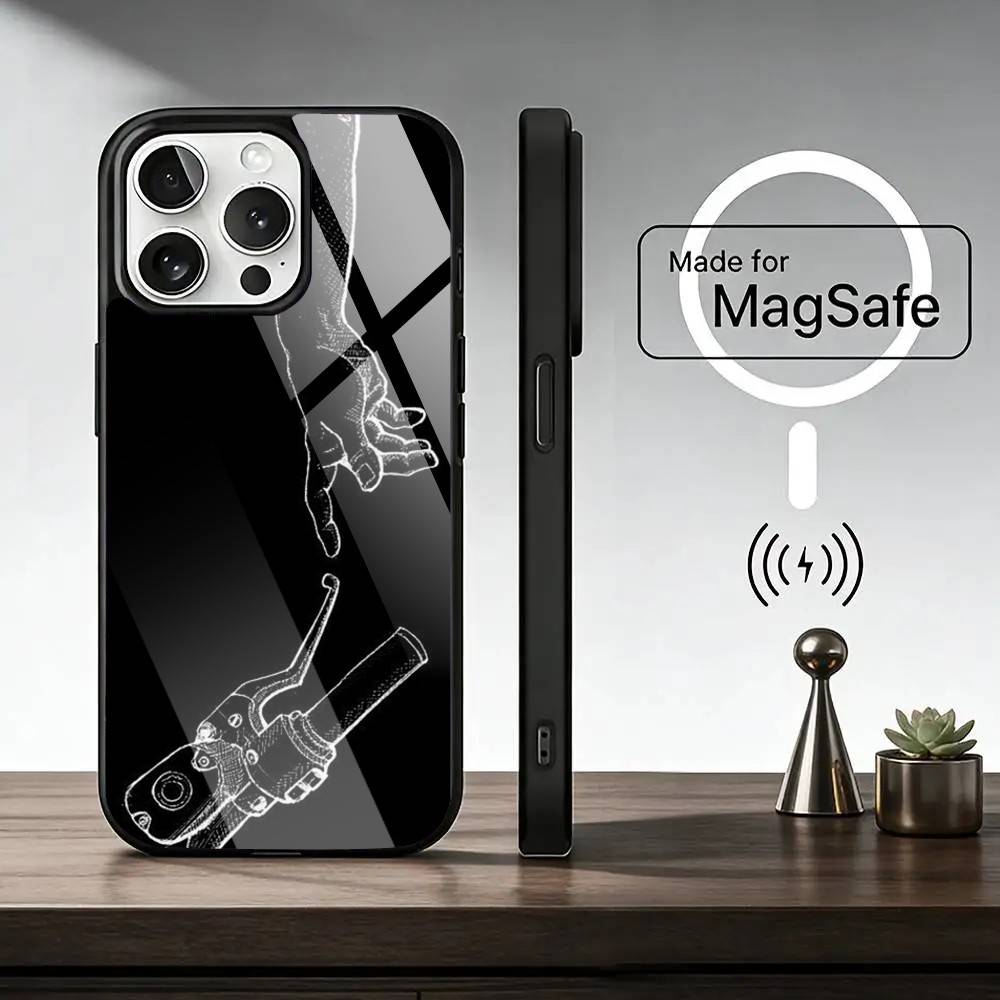 Custodia per Telefono Triathlon Nuoto Bici Corsa Tri Life Per iPhone17,16,15,14,13,12,11 Plus,Pro Magnetica con Ricarica Wireless Magsafe